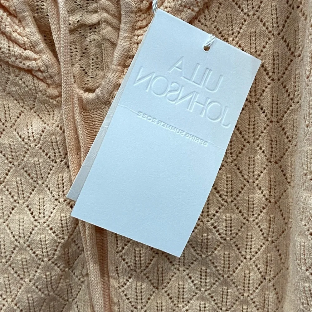 Ulla Johnson Leland Pointelle Knit Top‎ In Honey Peach Women's Size Small NWT